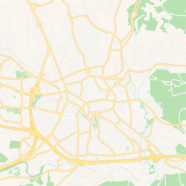 Aix-en-Provence, Franciaország nyomtatható térkép - Vektor, kép