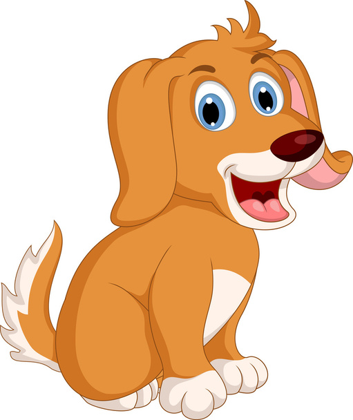 Cute little dog cartoon expression - Wektor, obraz