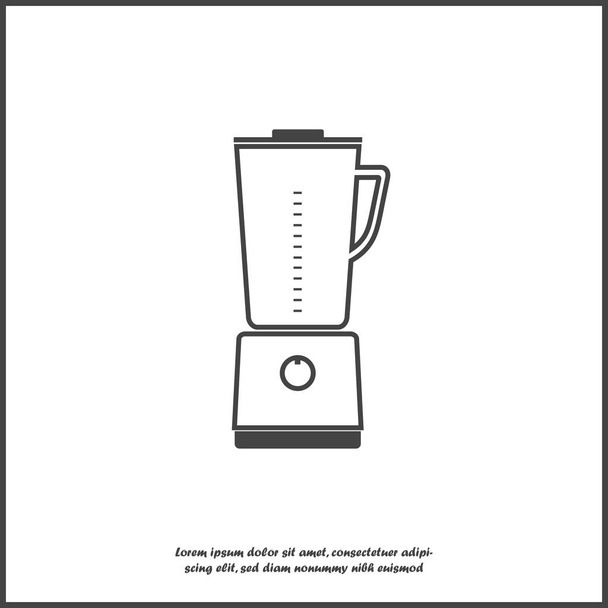 Vector pictogram keuken stationaire blender voor mixen en malen van f - Vector, afbeelding