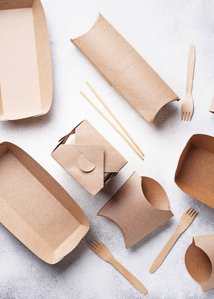 Eco friendly fast food containers - Fotoğraf, Görsel