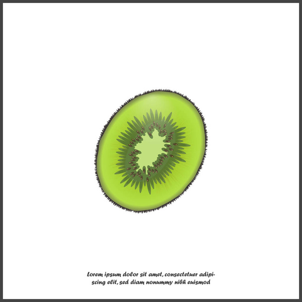 Kiwi frutta esotica su sfondo bianco isolato. Livelli raggruppati f
 - Vettoriali, immagini