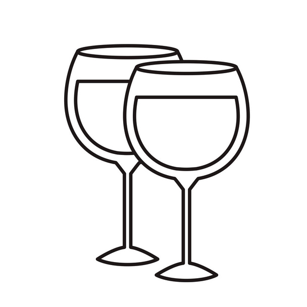 verres à vin icône isolée
 - Vecteur, image