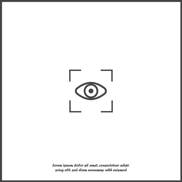 Icono de exploración ocular vectorial en fondo aislado blanco.Grupo de capas
 - Vector, Imagen