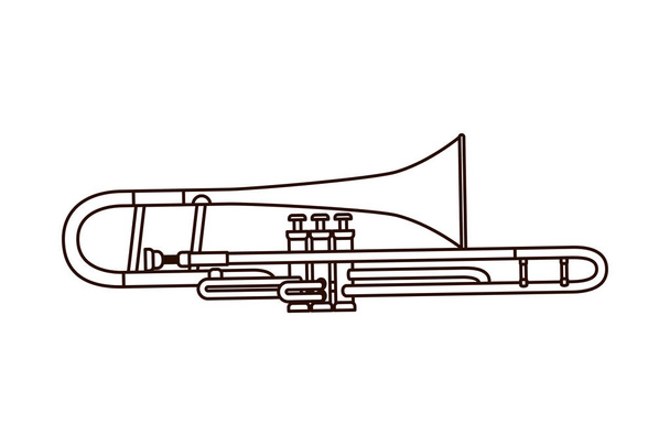 εικονίδιο τρομπέτα μουσικό όργανο - Διάνυσμα, εικόνα