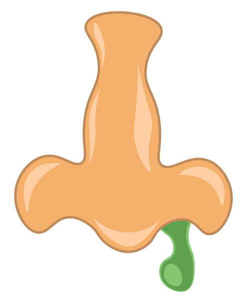 Groen lopende neus vector of kleur illustratie - Vector, afbeelding