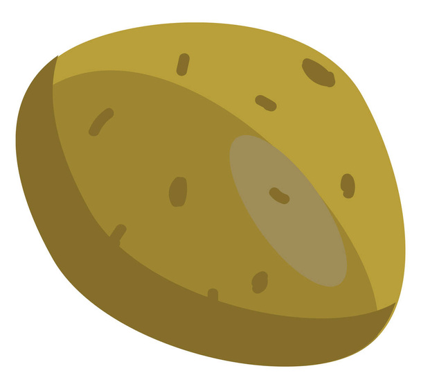 Un vecteur de pomme de terre dorée ou illustration couleur
 - Vecteur, image