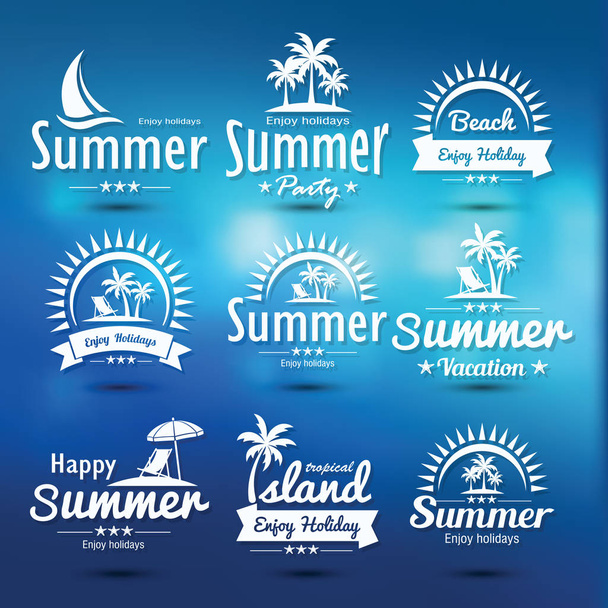Summer emblem - Vector, Image