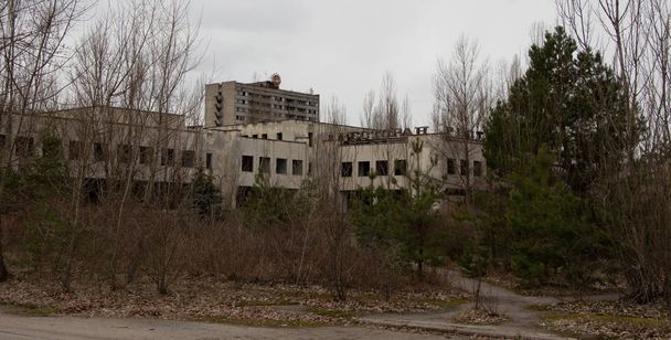 Ghost town Pripyat in Chernobyl, Ferris wheel - Фото, зображення