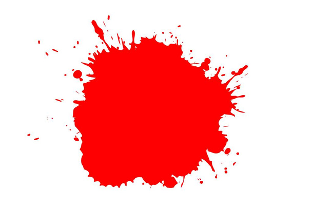macchia di vernice inchiostro rosso splat su sfondo bianco - disegno illustrazione
 - Foto, immagini