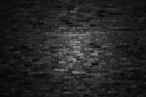Cegła ściana tekstura i tło, ciemny ton - Zdjęcie, obraz