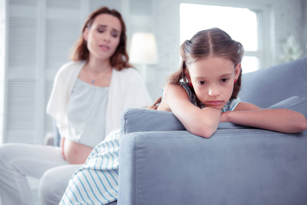 Daughter feeling jealous after thinking about future little brother - Photo, Image