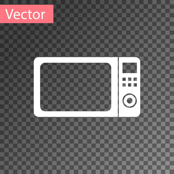 White Micmicrowave oven icon isolated on transparent background. Бытовая техника icon.Vector Illustration
 - Вектор,изображение