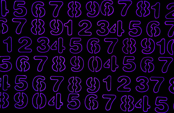Antecedentes. de cero a nueve. Textura de números. Símbolos monetarios Numerología. Ecuaciones y fórmulas matemáticas - Foto, imagen