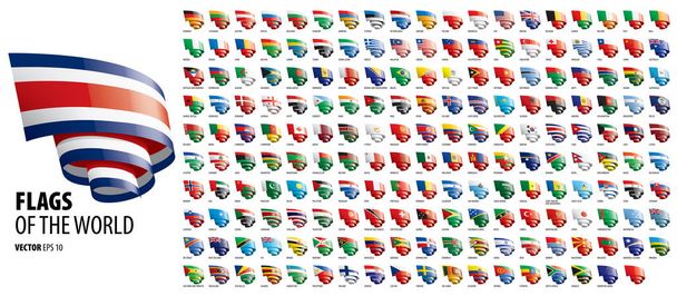 Banderas nacionales de los países. Ilustración vectorial sobre fondo blanco
 - Vector, imagen