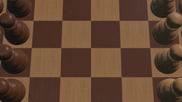 chess board 3d close up camera animation new quality board game cool nice joyful video 4k stock footage - Footage, Video