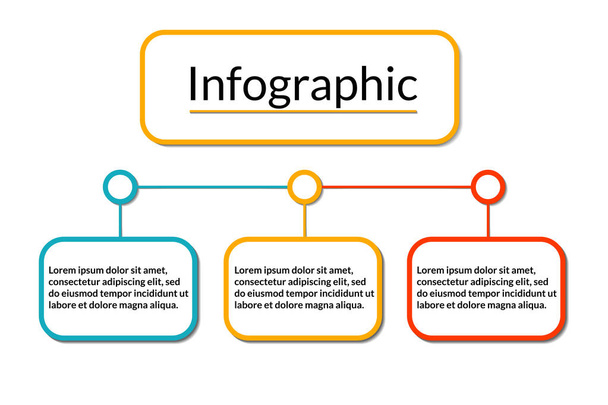 Bright Infographic data visualization template with 3 options (s - Vector, Image