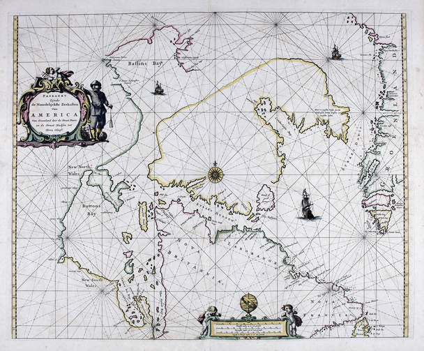 Antica mappa di navigazione. Immagine retrò
 - Foto, immagini