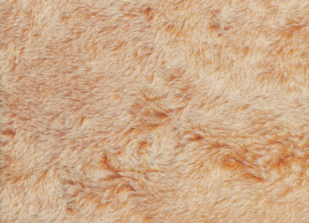 Soyut açık kırmızı ve kahverengi Shaggy kabarık kürk doku arka plan - Fotoğraf, Görsel