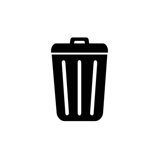 Trash icon in trendy flat design. - Vector, Image