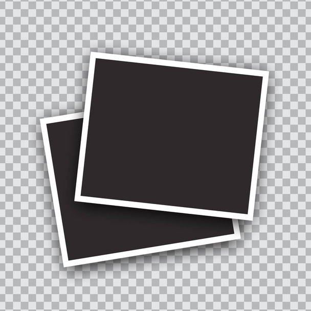 Vector Photo frames mockup design. White border on a - Vector, Image