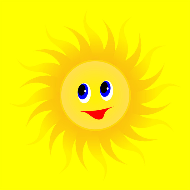 animated cartoon summer sun - Vector, Image