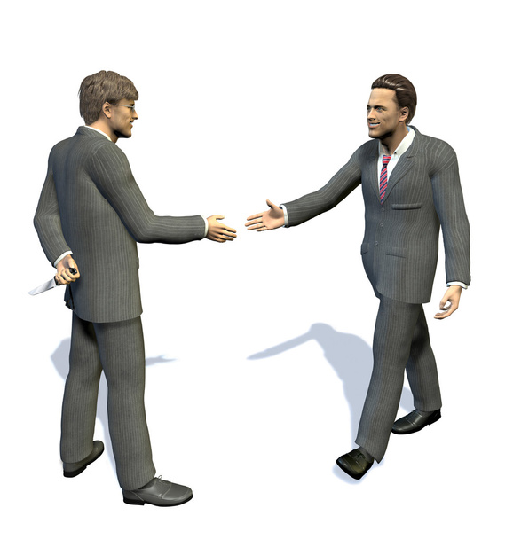 Двое мужчин собираются пожать друг другу руки
 - Фото, изображение