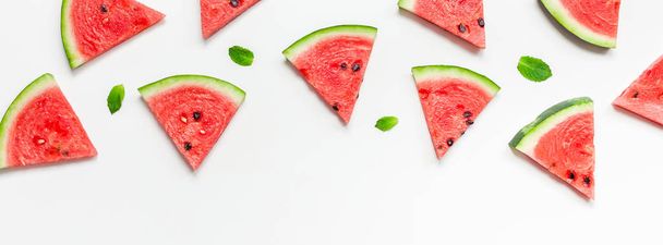 Fresh watermelon slices pattern - Valokuva, kuva