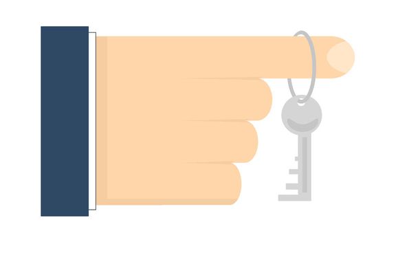  рука з ключем квартири
 - Вектор, зображення