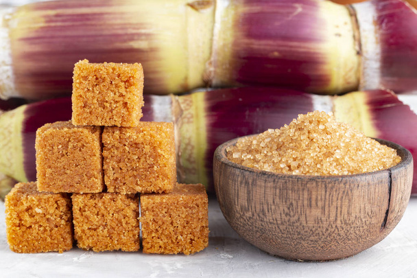 Sugarcane, and derivatives of brown sugar and panela from Colombia - Photo, Image