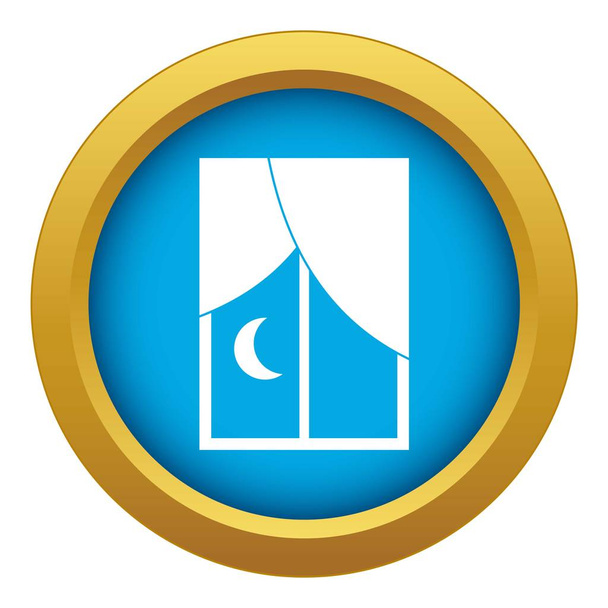 Nightly window icon blue vector isolated - Διάνυσμα, εικόνα
