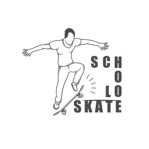 Schul-Skateboard. - Vektor, Bild