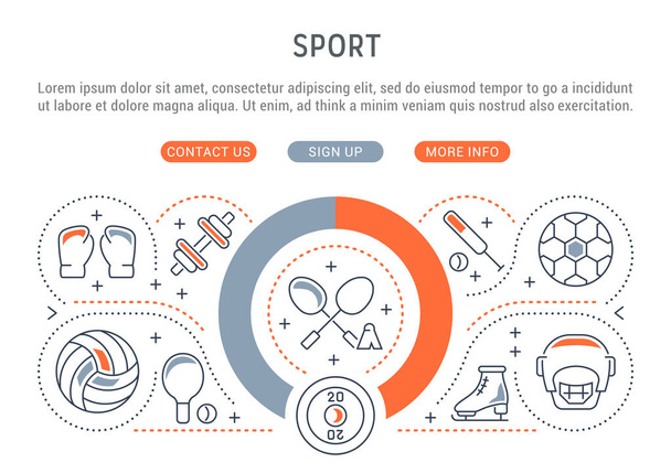 Vector Banner of the Sport. - Vector, Image