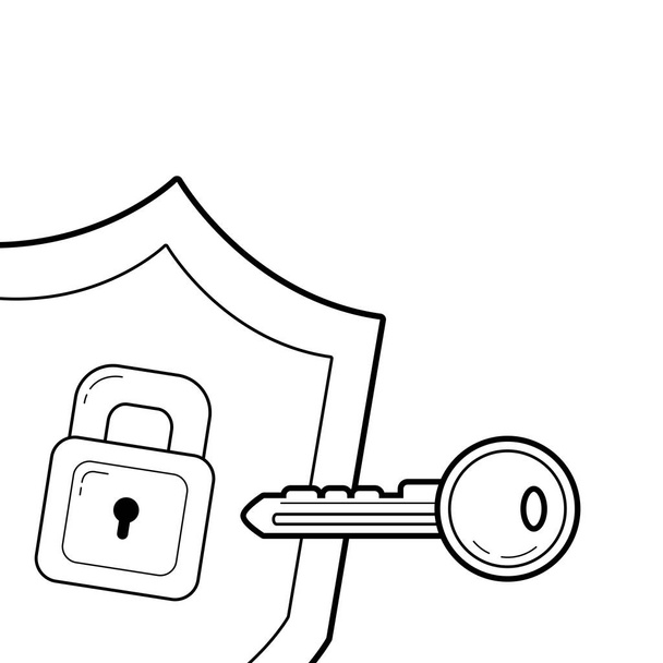 Caricature du système de sécurité
 - Vecteur, image