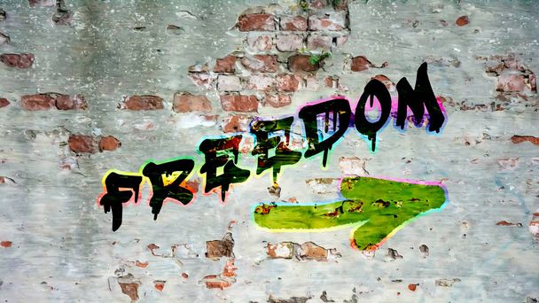 Уличные граффити к свободе
 - Фото, изображение