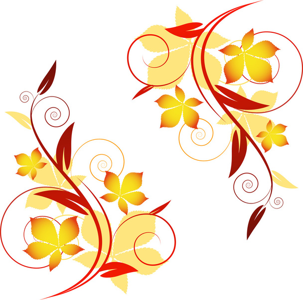 Floral design elements - Vector, Imagen