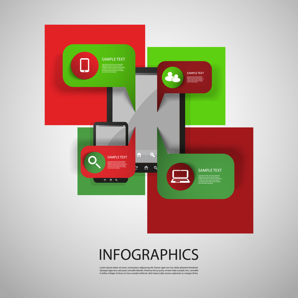 Infographic Design - Vektor, Bild