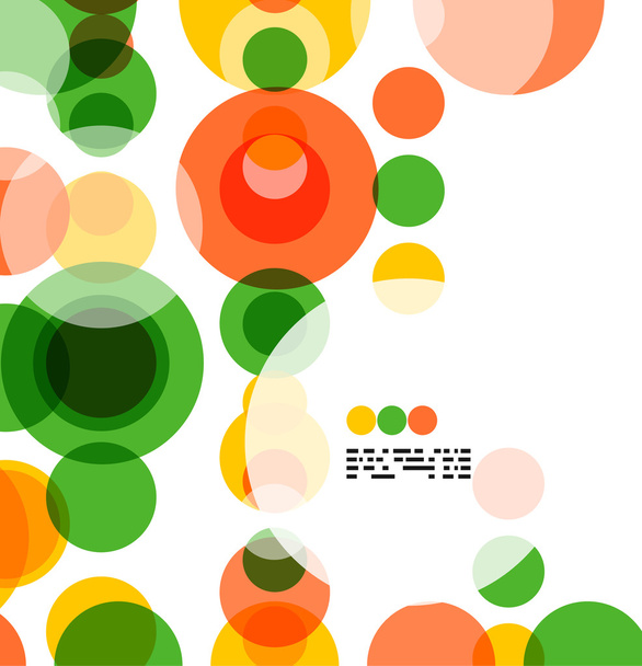 kleurrijke geometrische cirkels achtergrond - Vector, afbeelding