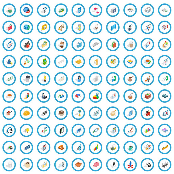 Ensemble de 100 icônes de démarrage, style 3d isométrique
 - Vecteur, image