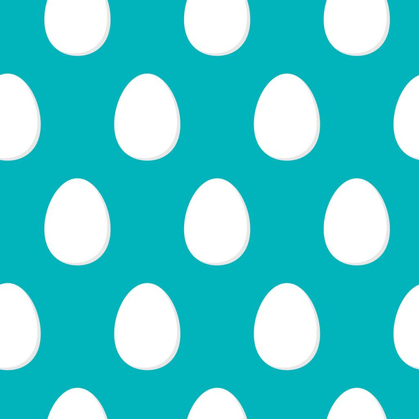 Flat design chicken, eggs seamless pattern background. - ベクター画像