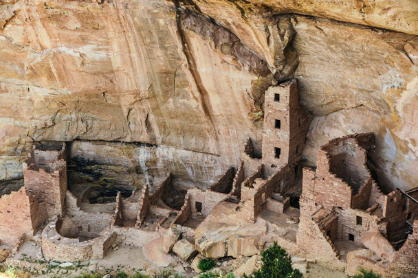 Square Tower House in Mesa Verde National Park in Colorado, United States - Foto, Imagem