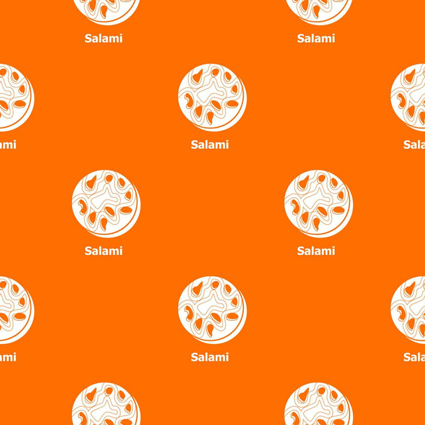 Salami pattern vector orange - Wektor, obraz