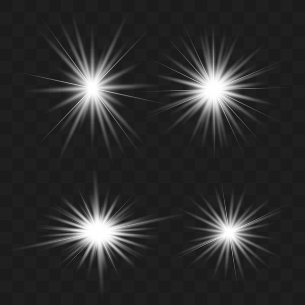 Set bianco stelle belle luminose
.  - Vettoriali, immagini