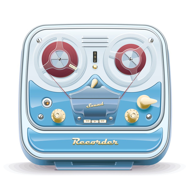 Old tape recorder - Vector, Image