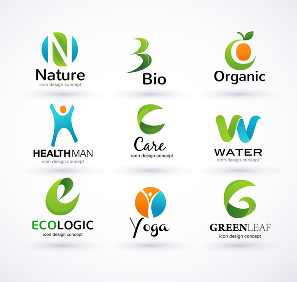 Vektor zöld ökológia ábécé - Vektor, kép