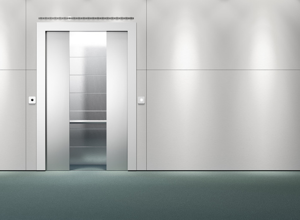 One open doors elevator - Fotoğraf, Görsel