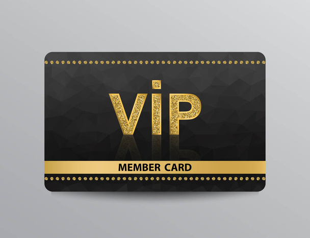 Золотая VIP карта с заклепками
 - Вектор,изображение
