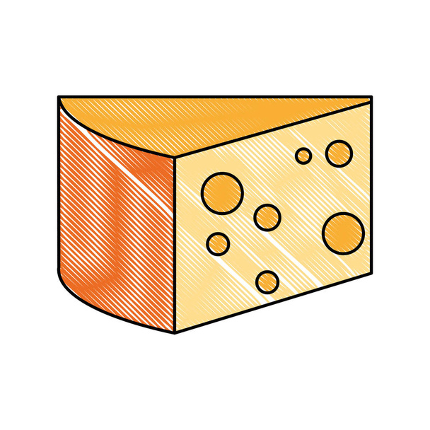 スライスフレッシュチーズ栄養食品 - ベクター画像