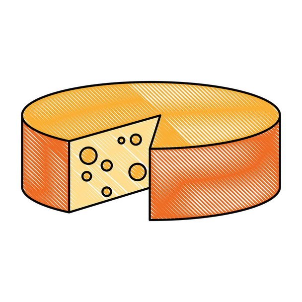 beslenme diyet peynir yuvarlak yiyecek - Vektör, Görsel