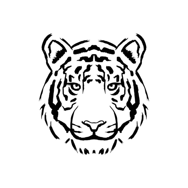Tiger Illustration Isolated On White Background - Vector, Image