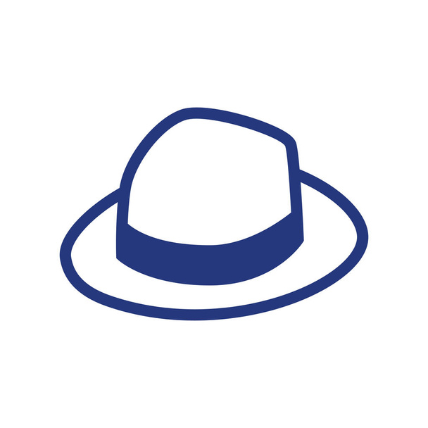 Kreskówka streszczenie Panama Hat ikona na białym tle - Wektor, obraz